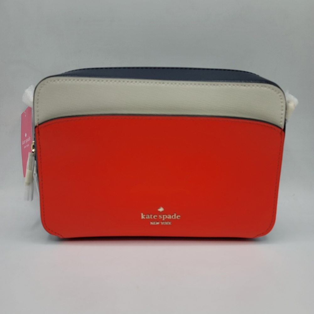 Kate Spade Camera bag Lauryn clrblck red multi (645)